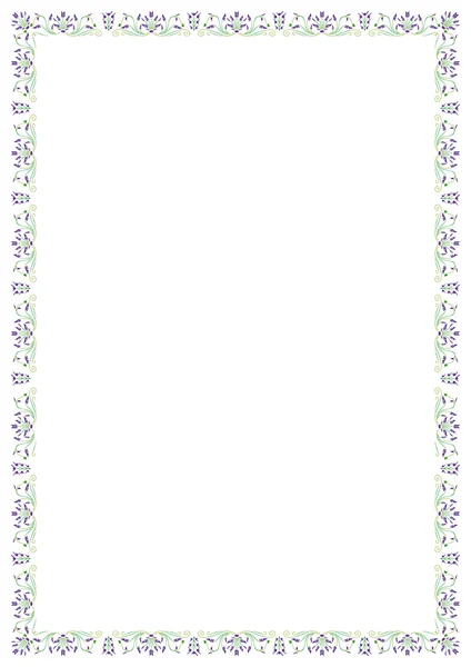 stock vector Frame of flowers