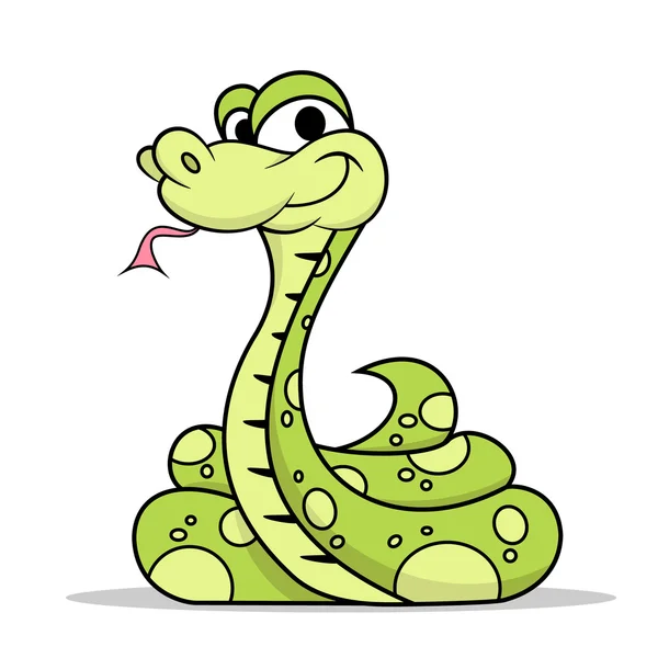 Serpente velenoso verde Vettoriale Stock
