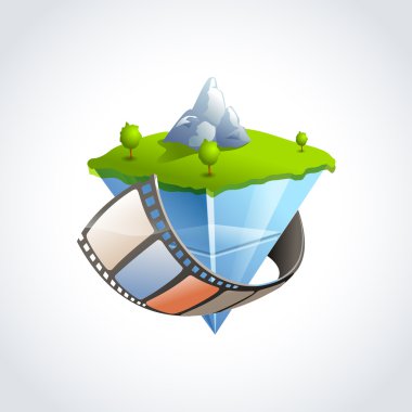 Mysterious island icon clipart