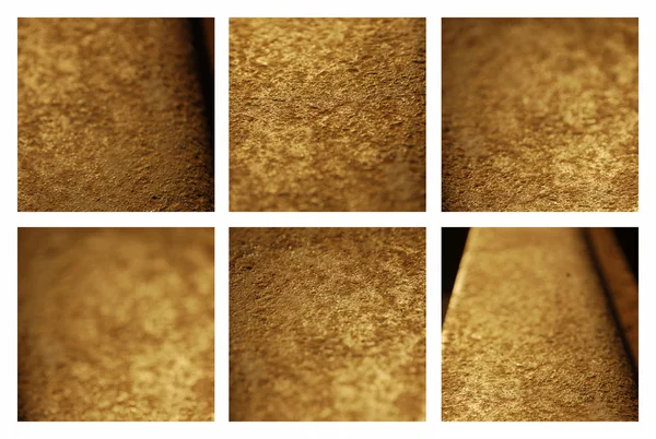 Набор золотых металлических фонов — стоковое фото