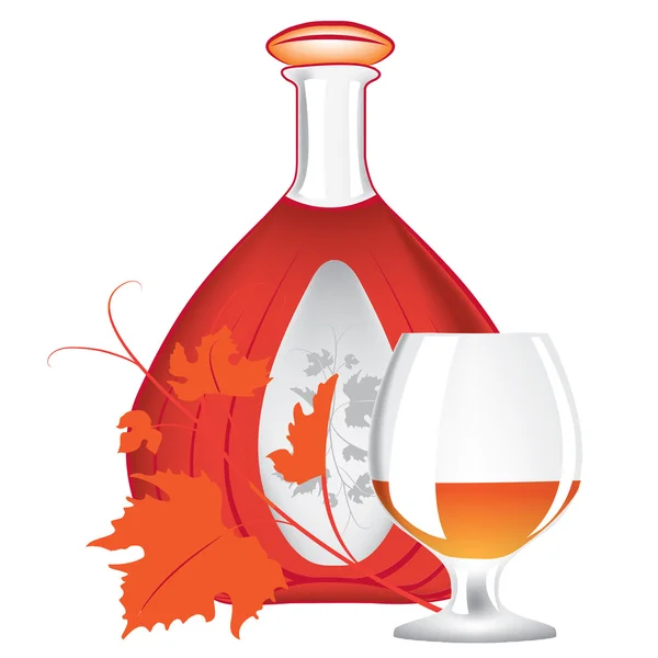 Cognac uppsättningen — Stock vektor