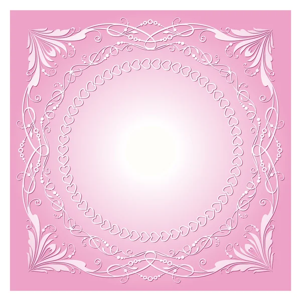 Vintage radial ornament with background — Stock Vector