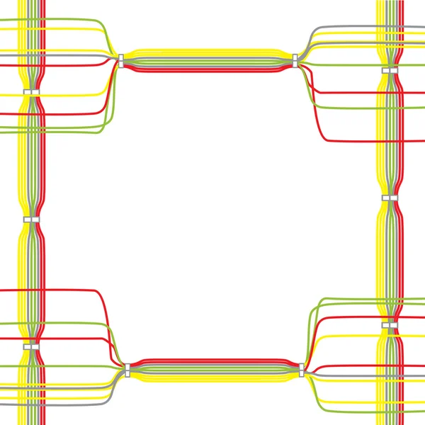 Вектор цветовых кабелей — стоковый вектор