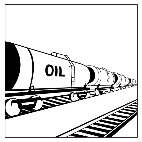Olie tank wagen — Stockvector