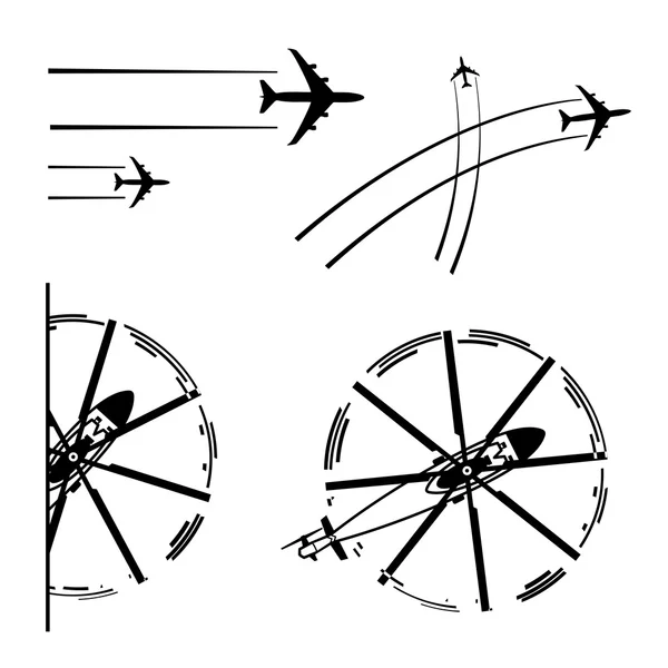 Aéronefs de transport — Image vectorielle