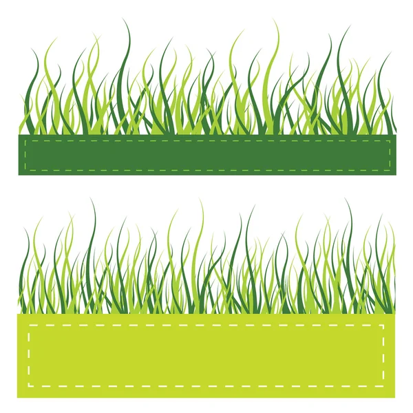 Cartão de grama verde — Vetor de Stock