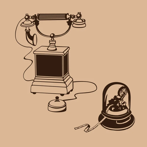 Vintage telefoon — Stockvector