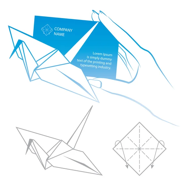 象徴的な折り紙 — ストックベクタ