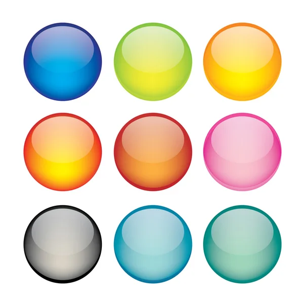 Conjunto de iconos de esfera de red — Vector de stock