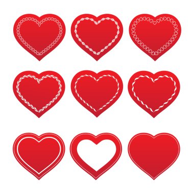 Set of hearts clipart