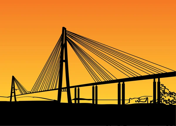 现代桥梁 — 图库矢量图片