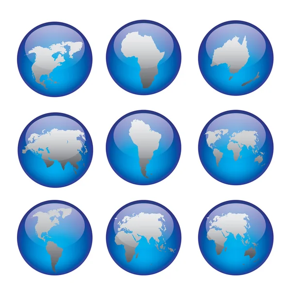 Globe icons — Stock Vector