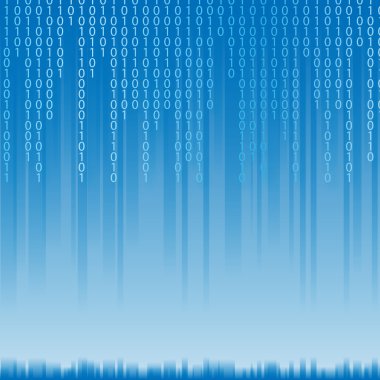 Abstract binary code background