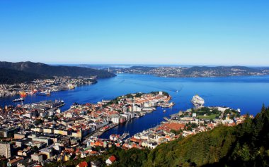 Panorama of gulf, City of Bergen, Norway clipart