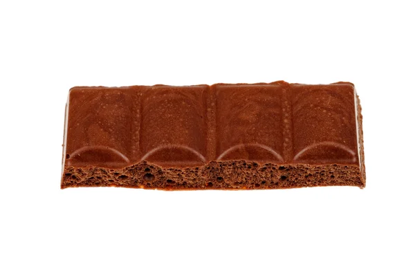 Barra de chocolate isolada — Fotografia de Stock