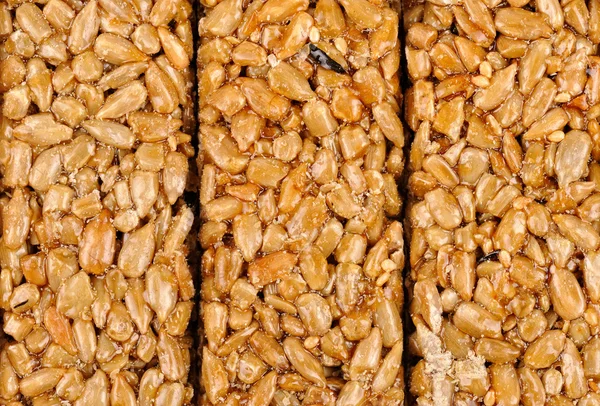 Honey bars with sunflower seeds — Stok fotoğraf