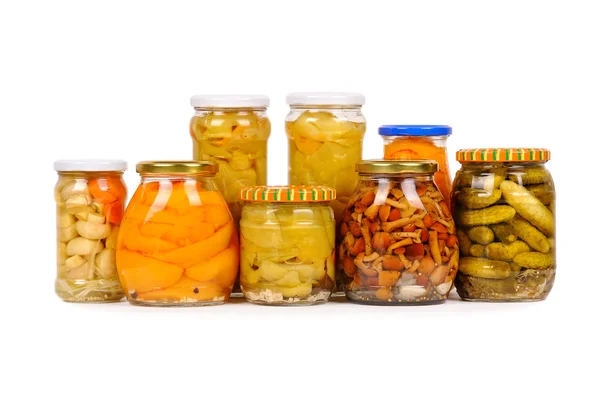 Set of canned vegetables. — Stock Photo, Image