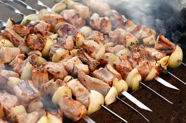 Barbecue vlees als achtergrond — Stockfoto