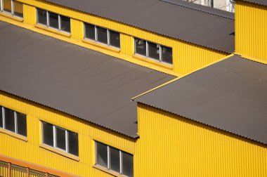 Yellow siding wall and roof clipart