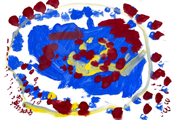Dzieci rysunek wody kolor farby — Zdjęcie stockowe