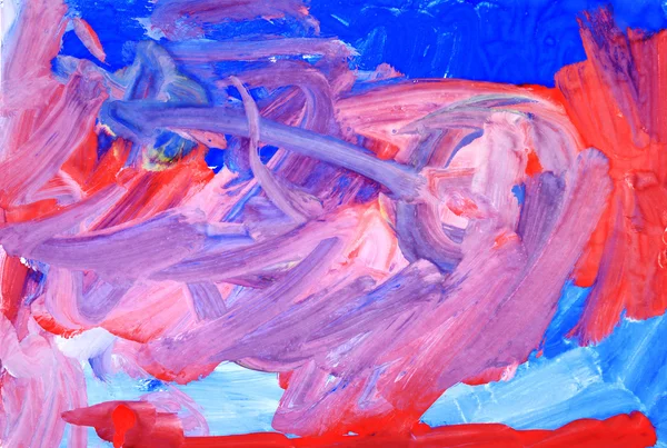 儿童绘画水彩色涂料 — 图库照片
