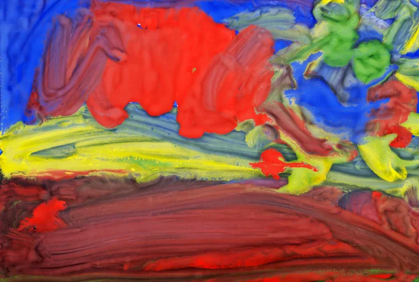 Děti kresba barvy barva vody — Stock fotografie