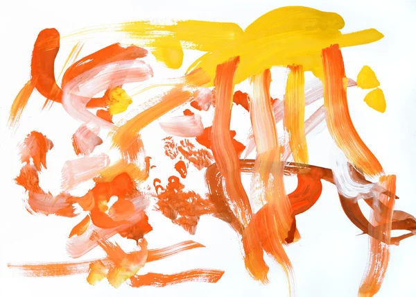 子供の水の色の塗料を描画します。 — ストック写真