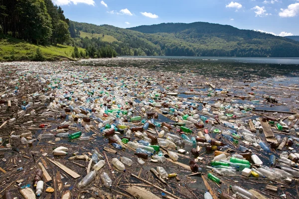 Big plastic pollution — Stock Photo, Image