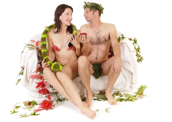 stock image Adam and eve seduction