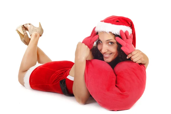 Single-Weihnachtsmann-Herz — Stockfoto