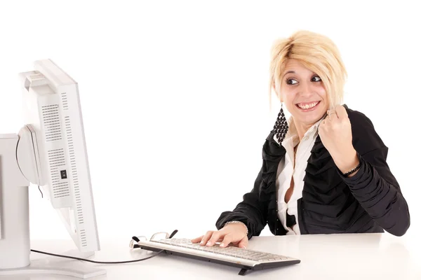 Successful blonde business woman — Stock Photo, Image
