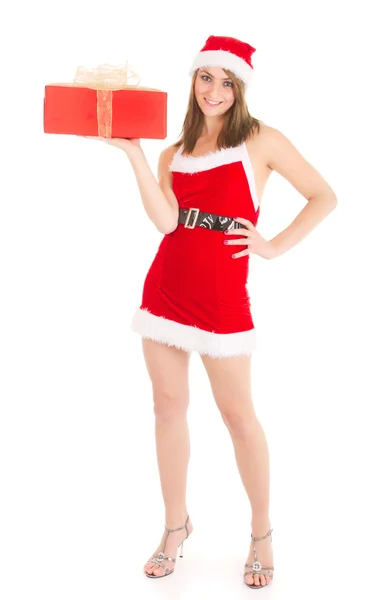 Christmas woman gift — Stock Photo, Image