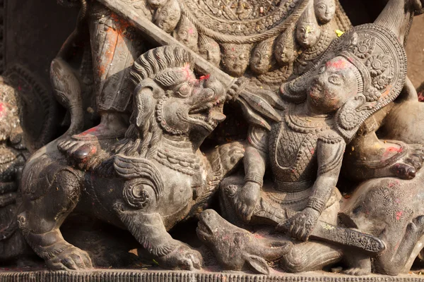 Detalhe da escultura hindu — Fotografia de Stock