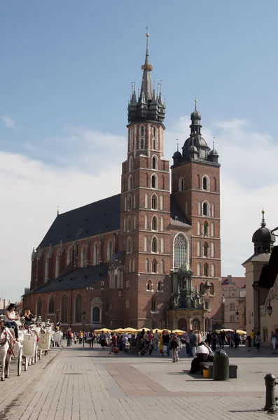 stock image The basilica of the Virgin Mary in Cracow - Poland