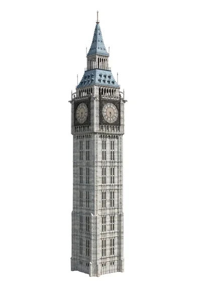 Big Ben in London, UK , England - white background — Stock Photo, Image