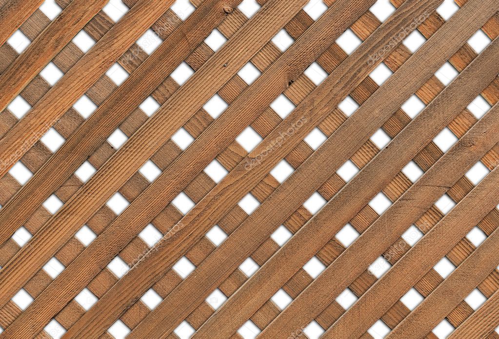 Wooden Garden Grid - white background
