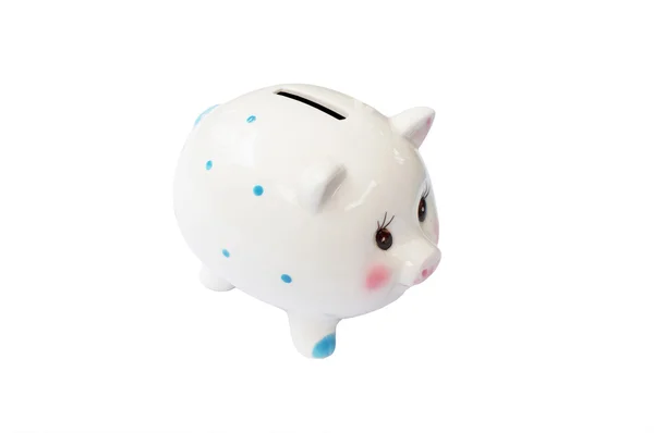 Piggy Bank - fondo blanco —  Fotos de Stock