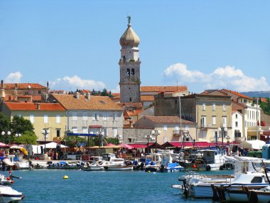 -Hırvatistan'ın Güney liman şehirler krk
