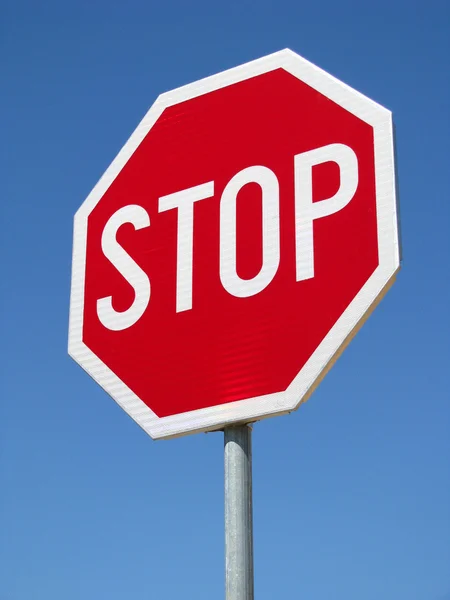停止-道路标志 — 图库照片