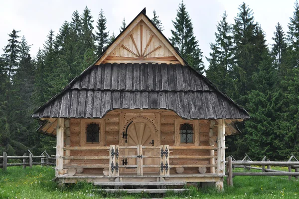 Casa de madera - Tatra montañas Polonia Podhale Imagen de archivo