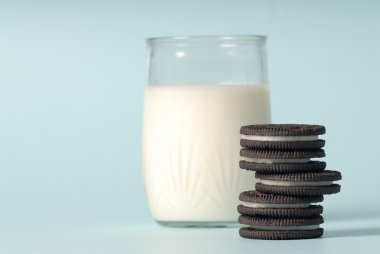 Milk and cookies clipart