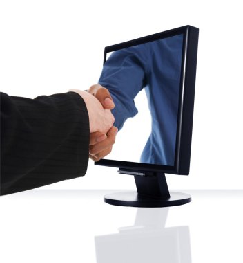 Monitor Handshake clipart