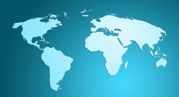 Mappa del mondo blu — Foto Stock