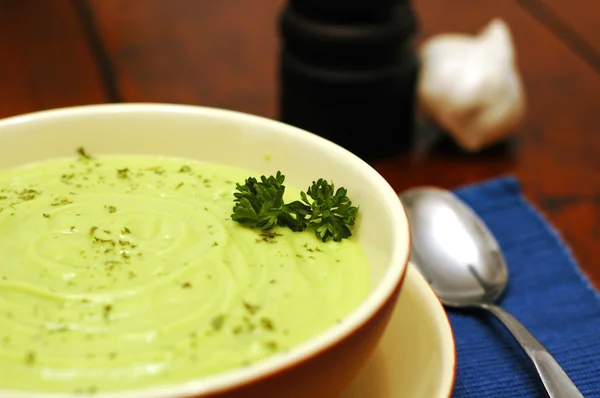 Soup Cream of Avocado — Stock Photo, Image