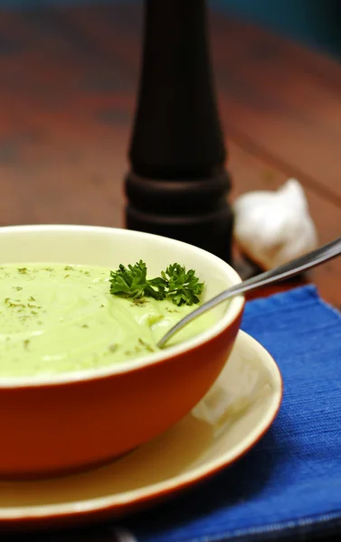 Crème van avocado soep — Stockfoto