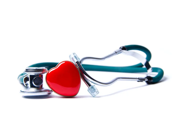 Kalp ve stetoskop — Stok fotoğraf