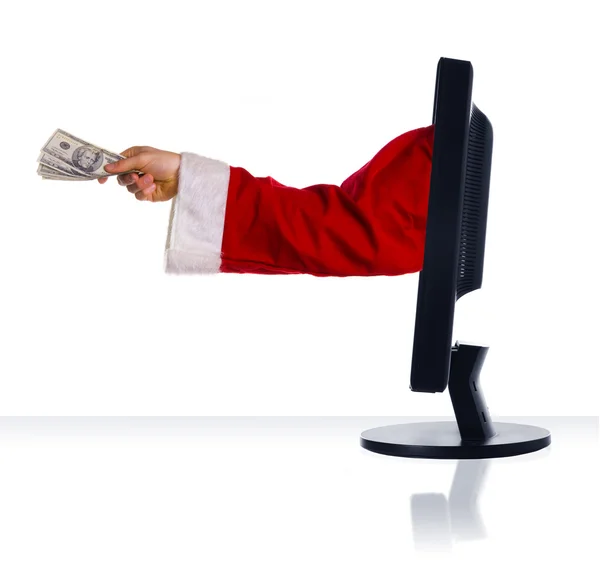 Cash from Santa — Stock Photo, Image