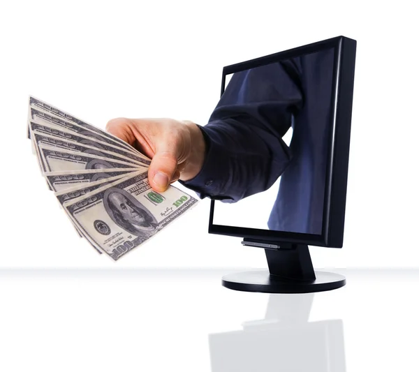 De machine van het geld van de monitor — Stockfoto