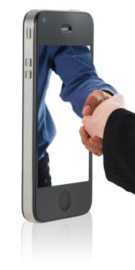 el sallamak içinde hareket eden telefon