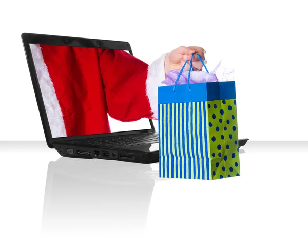 stock image Black laptop Xmas